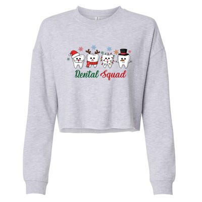 Dental Squad Dentist Christmas Holiday Xmas Cropped Pullover Crew