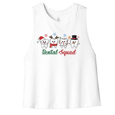 Dental Squad Dentist Christmas Holiday Xmas Women's Racerback Cropped Tank