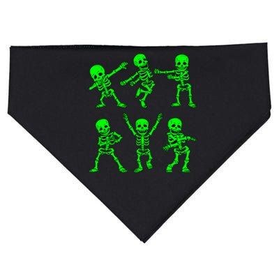 Dancing Skeletons Dance Challenge Halloween USA-Made Doggie Bandana