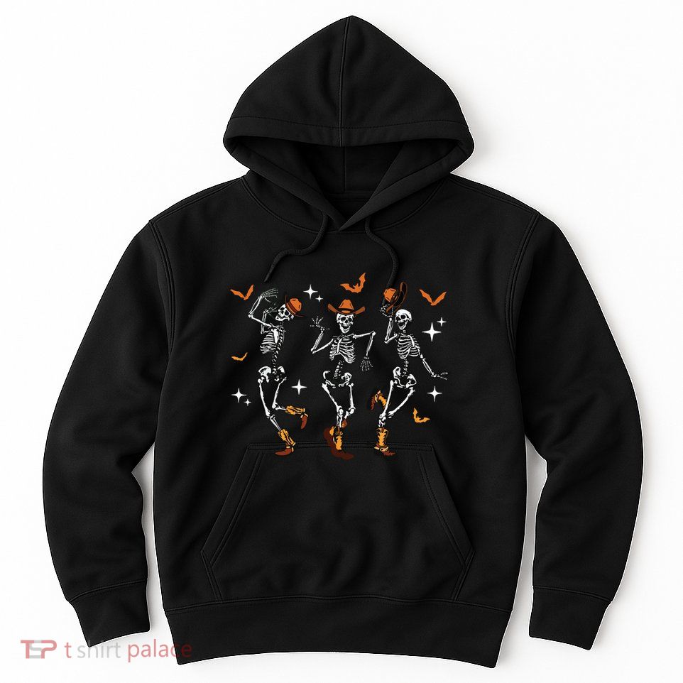 Dancing Skeletons Dance Cowboy Western Halloween Costume Hoodie