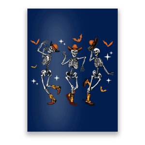 Dancing Skeletons Dance Cowboy Western Halloween Costume Poster