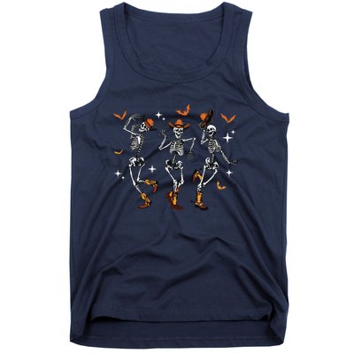 Dancing Skeletons Dance Cowboy Western Halloween Costume Tank Top