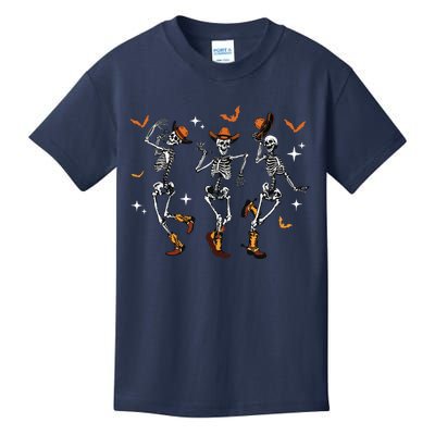 Dancing Skeletons Dance Cowboy Western Halloween Costume Kids T-Shirt