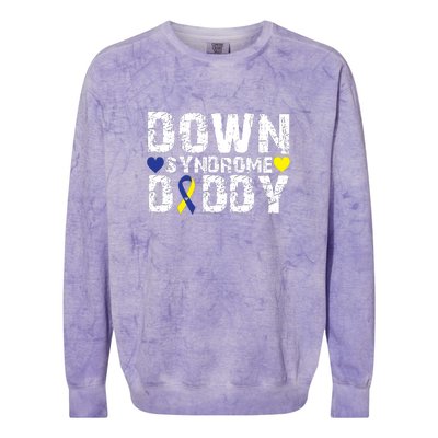 Down Syndrome Daddy Family Matching For Down Syndrome Awareness Gift Colorblast Crewneck Sweatshirt