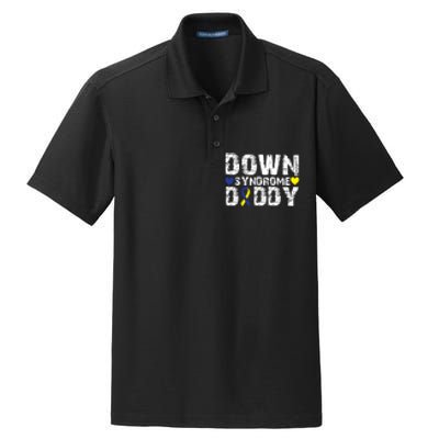 Down Syndrome Daddy Family Matching For Down Syndrome Awareness Gift Dry Zone Grid Polo