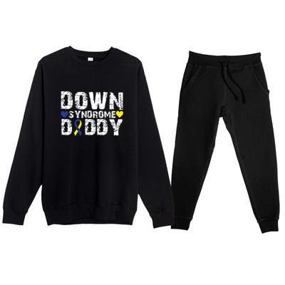 Down Syndrome Daddy Family Matching For Down Syndrome Awareness Gift Premium Crewneck Sweatsuit Set