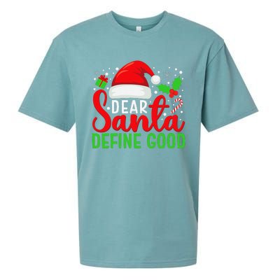 Dear Santa Define Good Matching Family Christmas Pajamas Sueded Cloud Jersey T-Shirt