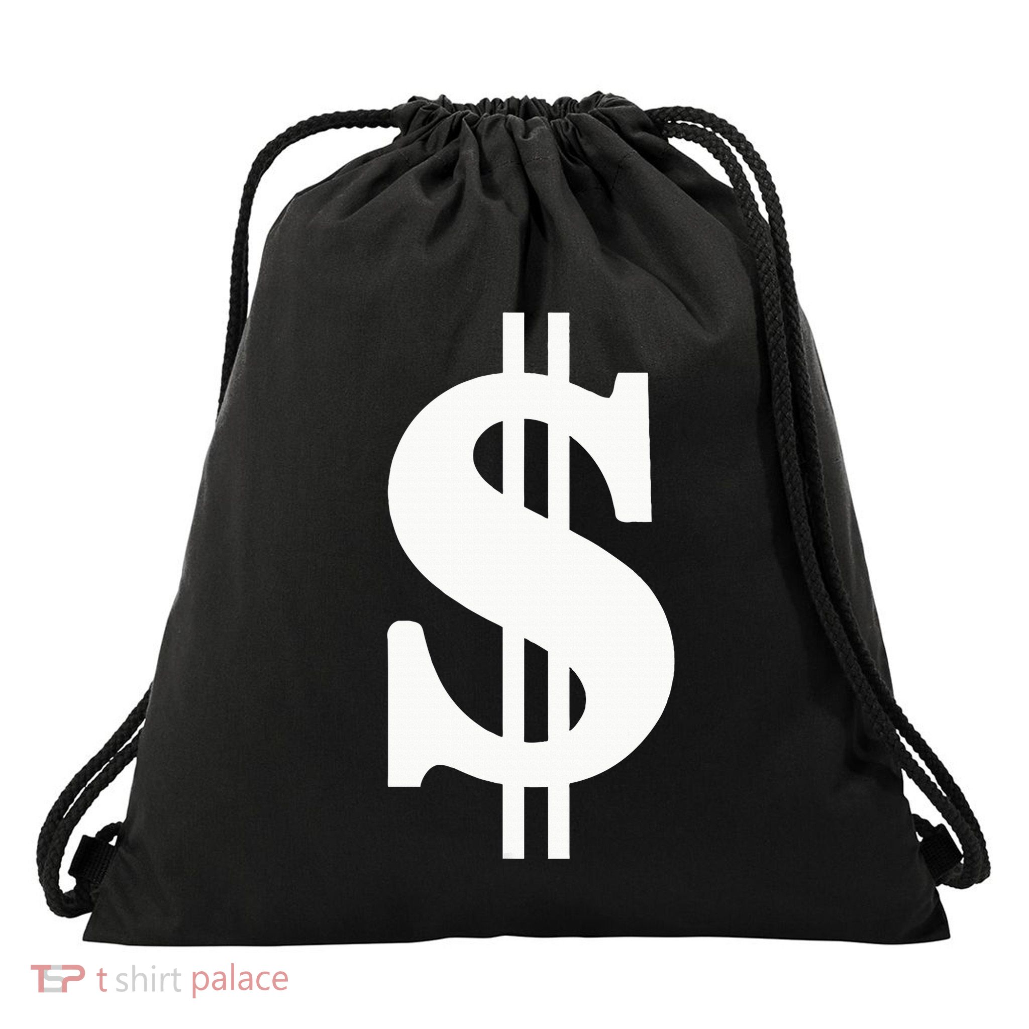 Dollar Sign Drawstring Bag