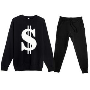 Dollar Sign Premium Crewneck Sweatsuit Set