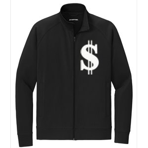 Dollar Sign Stretch Full-Zip Cadet Jacket