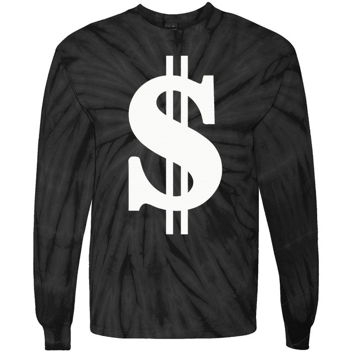 Dollar Sign Tie-Dye Long Sleeve Shirt