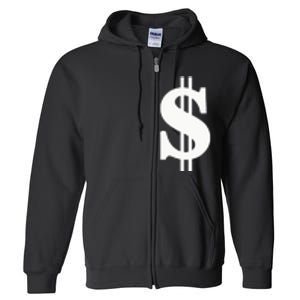 Dollar Sign Full Zip Hoodie