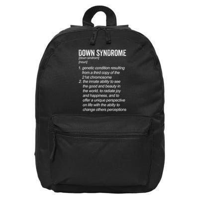 Down Syndrome Designs & Co. Down Syndrome Definition For Cl 16 in Basic Backpack