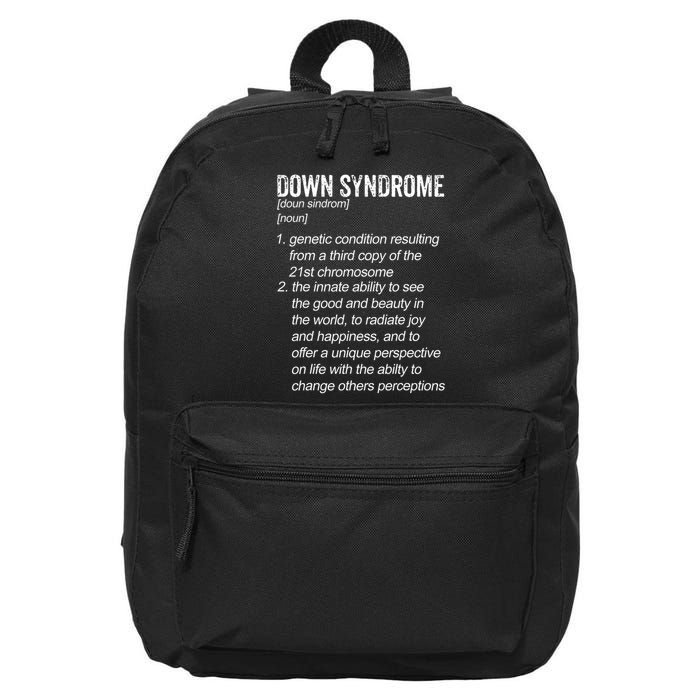 Down Syndrome Designs & Co. Down Syndrome Definition For Cl 16 in Basic Backpack
