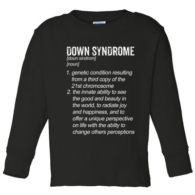 Down Syndrome Designs & Co. Down Syndrome Definition For Cl Toddler Long Sleeve Shirt