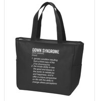 Down Syndrome Designs & Co. Down Syndrome Definition For Cl Zip Tote Bag