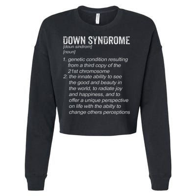 Down Syndrome Designs & Co. Down Syndrome Definition Cropped Pullover Crew