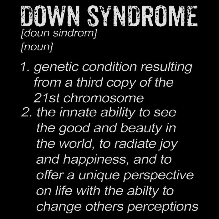 Down Syndrome Designs & Co. Down Syndrome Definition Womens T-Shirt