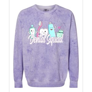 Dental Squad Dental Lab Hygienist Gift Colorblast Crewneck Sweatshirt