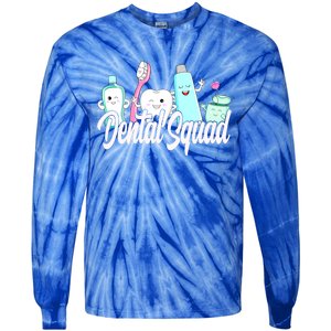 Dental Squad Dental Lab Hygienist Gift Tie-Dye Long Sleeve Shirt