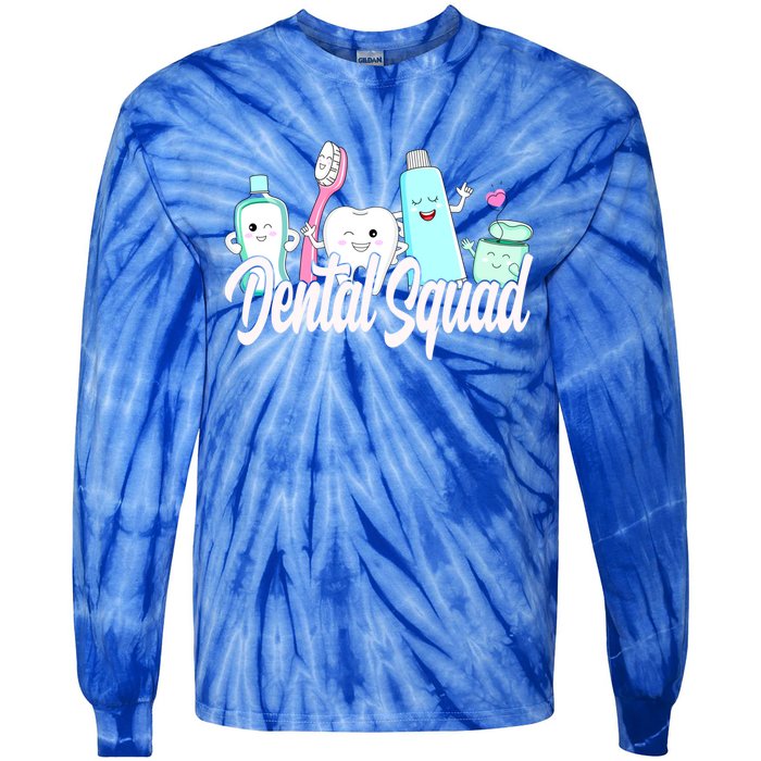 Dental Squad Dental Lab Hygienist Gift Tie-Dye Long Sleeve Shirt