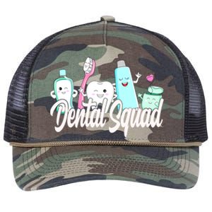 Dental Squad Dental Lab Hygienist Gift Retro Rope Trucker Hat Cap