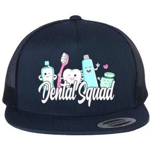 Dental Squad Dental Lab Hygienist Gift Flat Bill Trucker Hat