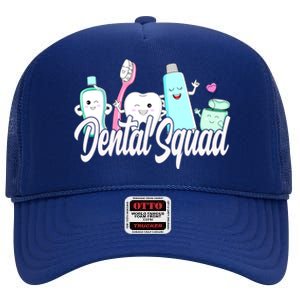 Dental Squad Dental Lab Hygienist Gift High Crown Mesh Back Trucker Hat