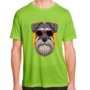 Dog Schnauzer Dad Watchdog Cynologist Fathers Day Design Adult ChromaSoft Performance T-Shirt