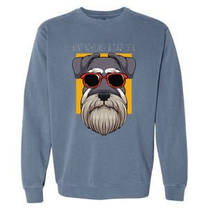 Dog Schnauzer Dad Watchdog Cynologist Fathers Day Design Garment-Dyed Sweatshirt