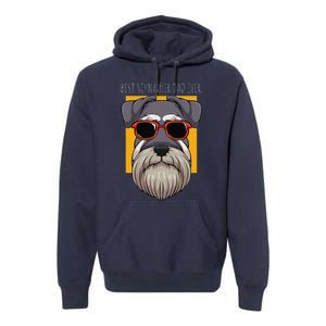 Dog Schnauzer Dad Watchdog Cynologist Fathers Day Design Premium Hoodie