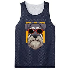 Dog Schnauzer Dad Watchdog Cynologist Fathers Day Design Mesh Reversible Basketball Jersey Tank