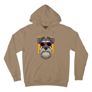 Dog Schnauzer Dad Watchdog Cynologist Fathers Day Design Hoodie