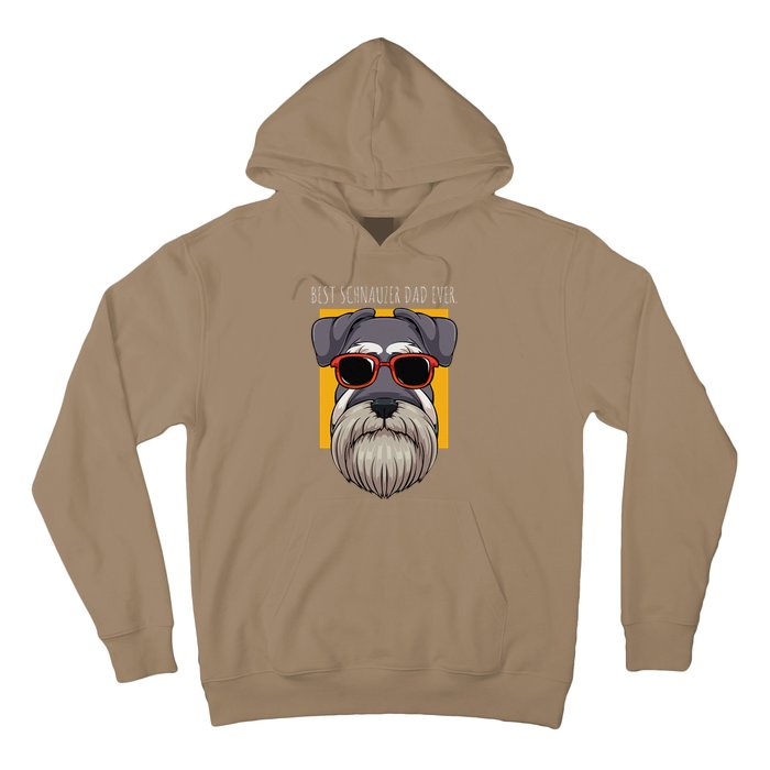 Dog Schnauzer Dad Watchdog Cynologist Fathers Day Design Hoodie