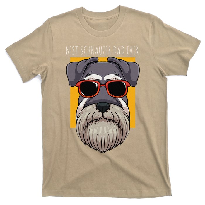 Dog Schnauzer Dad Watchdog Cynologist Fathers Day Design T-Shirt