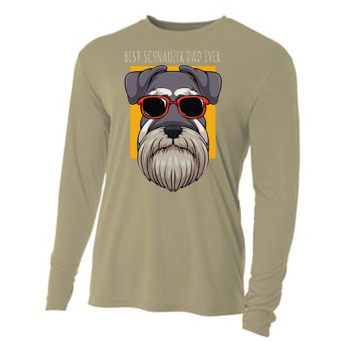 Dog Schnauzer Dad Watchdog Cynologist Fathers Day Design Cooling Performance Long Sleeve Crew