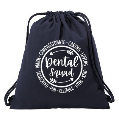 Dental Squad Dental Assistant Hygienist Dentists Vintage Gift Drawstring Bag