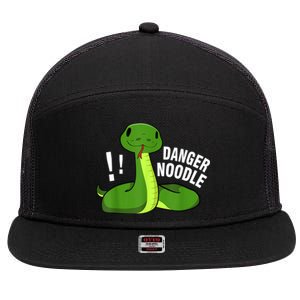 Dangerous Snake Danger Noodle 7 Panel Mesh Trucker Snapback Hat