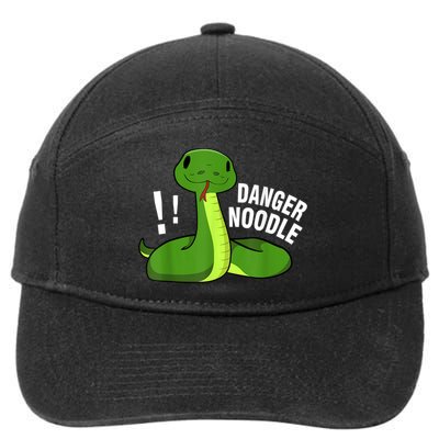 Dangerous Snake Danger Noodle 7-Panel Snapback Hat