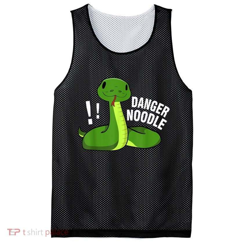 Dangerous Snake Danger Noodle Mesh Reversible Basketball Jersey Tank
