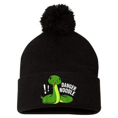 Dangerous Snake Danger Noodle Pom Pom 12in Knit Beanie