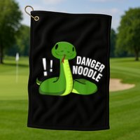 Dangerous Snake Danger Noodle Golf Towel
