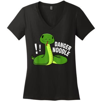 Dangerous Snake Danger Noodle Women's V-Neck T-Shirt