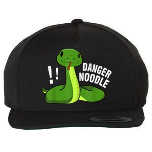 Dangerous Snake Danger Noodle Wool Snapback Cap