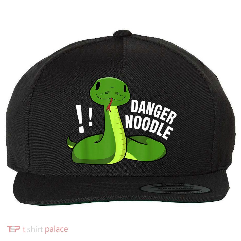 Dangerous Snake Danger Noodle Wool Snapback Cap