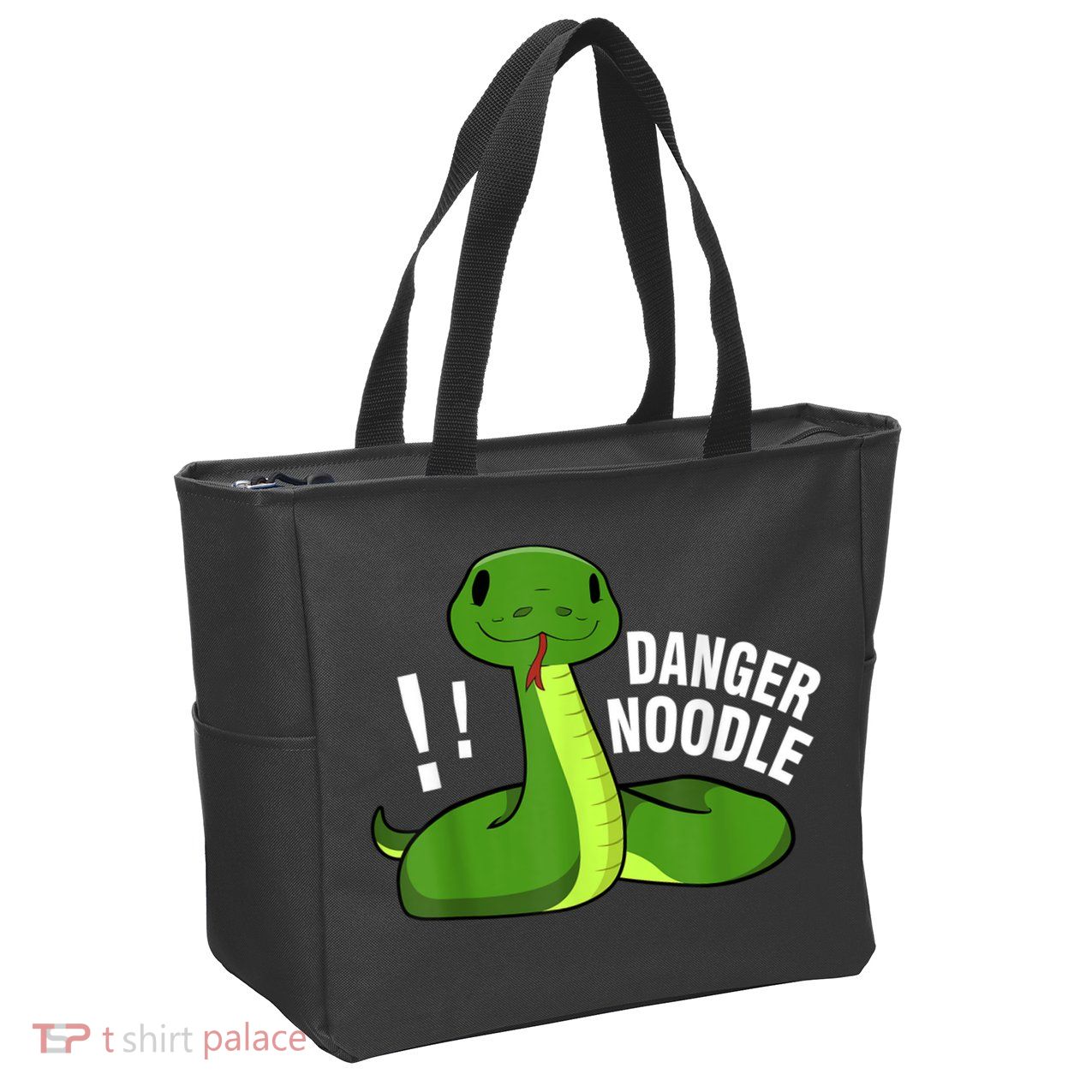 Dangerous Snake Danger Noodle Zip Tote Bag