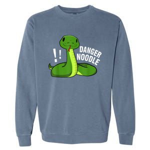 Dangerous Snake Danger Noodle Garment-Dyed Sweatshirt