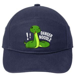 Dangerous Snake Danger Noodle 7-Panel Snapback Hat