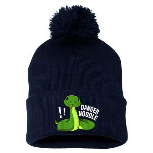 Dangerous Snake Danger Noodle Pom Pom 12in Knit Beanie