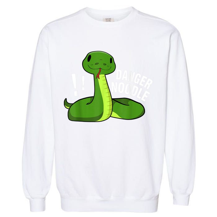 Dangerous Snake Danger Noodle Garment-Dyed Sweatshirt